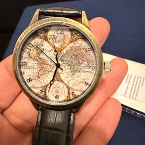 Vintage World Map Women's Watch